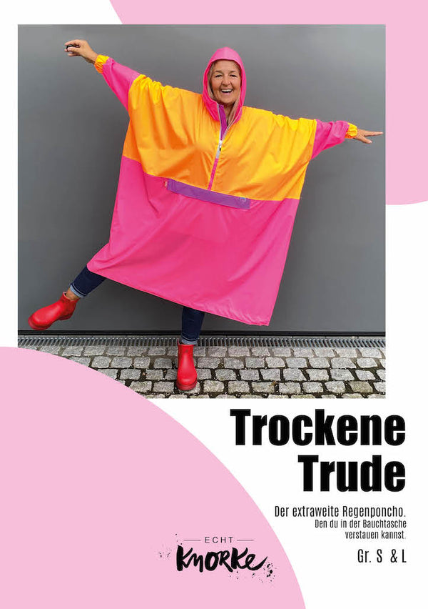 Die trockene Trude - der Regenponcho | Schnittmuster