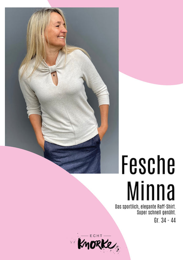 Fesche Minna - das sportlich elegante Raffshirt | Schnittmuster