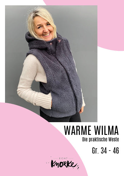 Warme Wilma - die praktische Weste | Schnittmuster