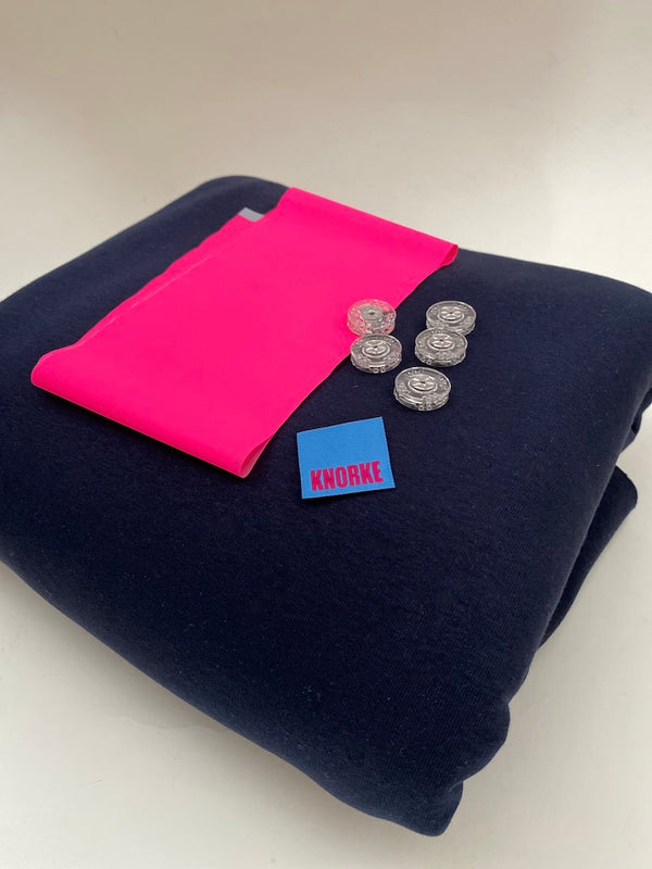 WARME WILMA Sweat DUNKELBLAU | Materialpaket