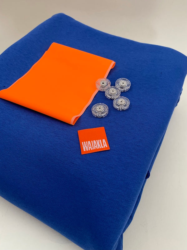WARME WILMA Sweat COBALTBLAU | Materialpaket