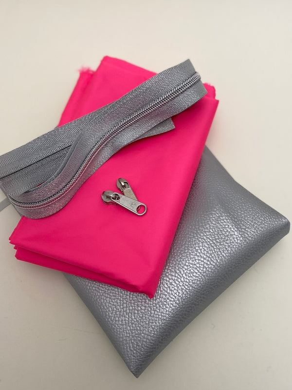 TAFFE BINE - Einkaufstasche NEONPINK | Materialpaket inkl. Papierschnittmuster